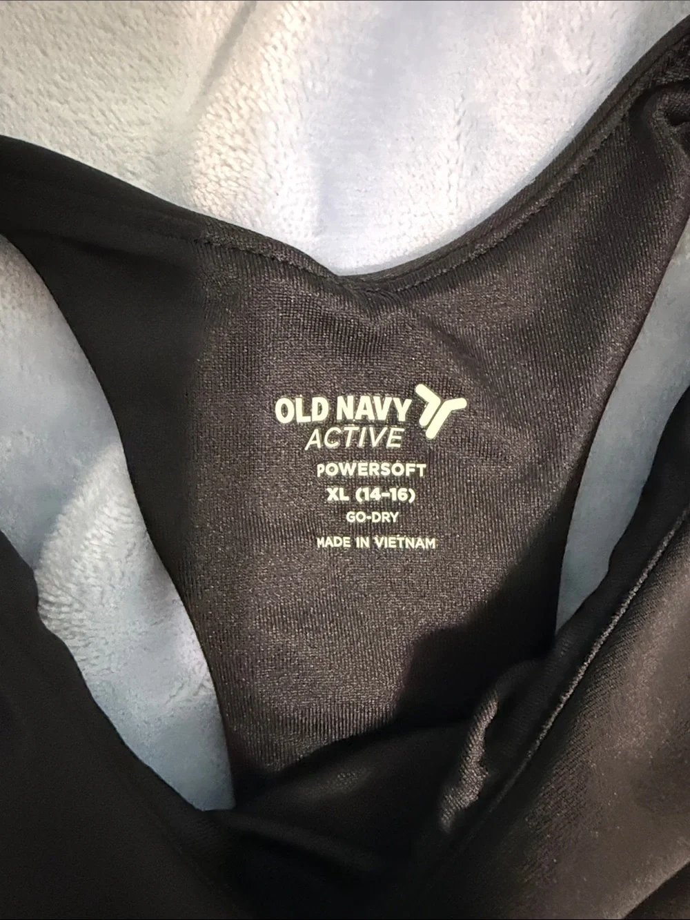 Old Navy Black Powersoft cropped tank